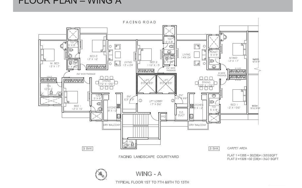 Floor Plan - Rustomjee Paramount, Khar West