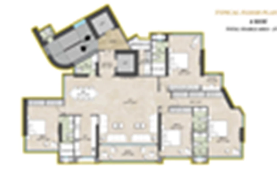 25024 Oth Acropolis 4Bhk Plan Wing B - Juhu Acropolis, Juhu