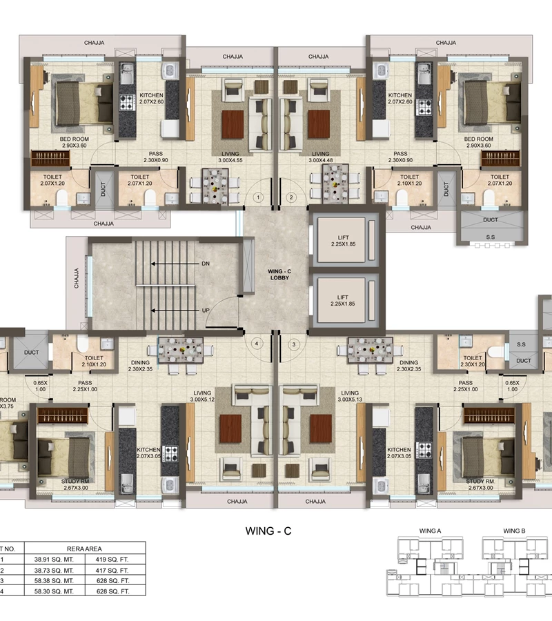 WING C Scaled - Dharti Pressidio, Malad West