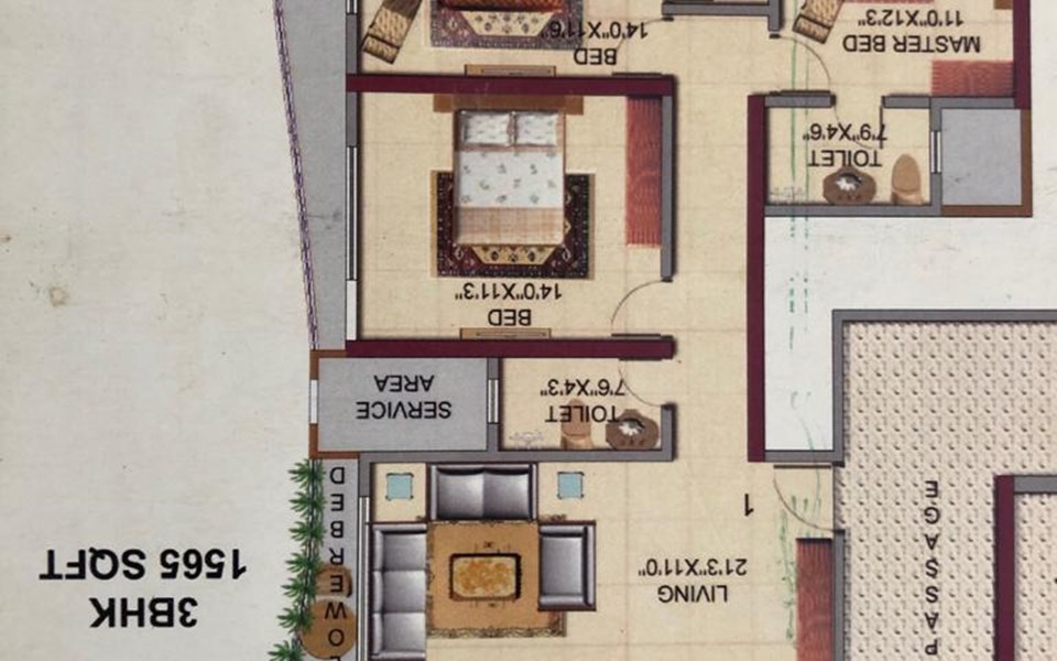 Floor Plan1 - Hdil Metropolis, Andheri West