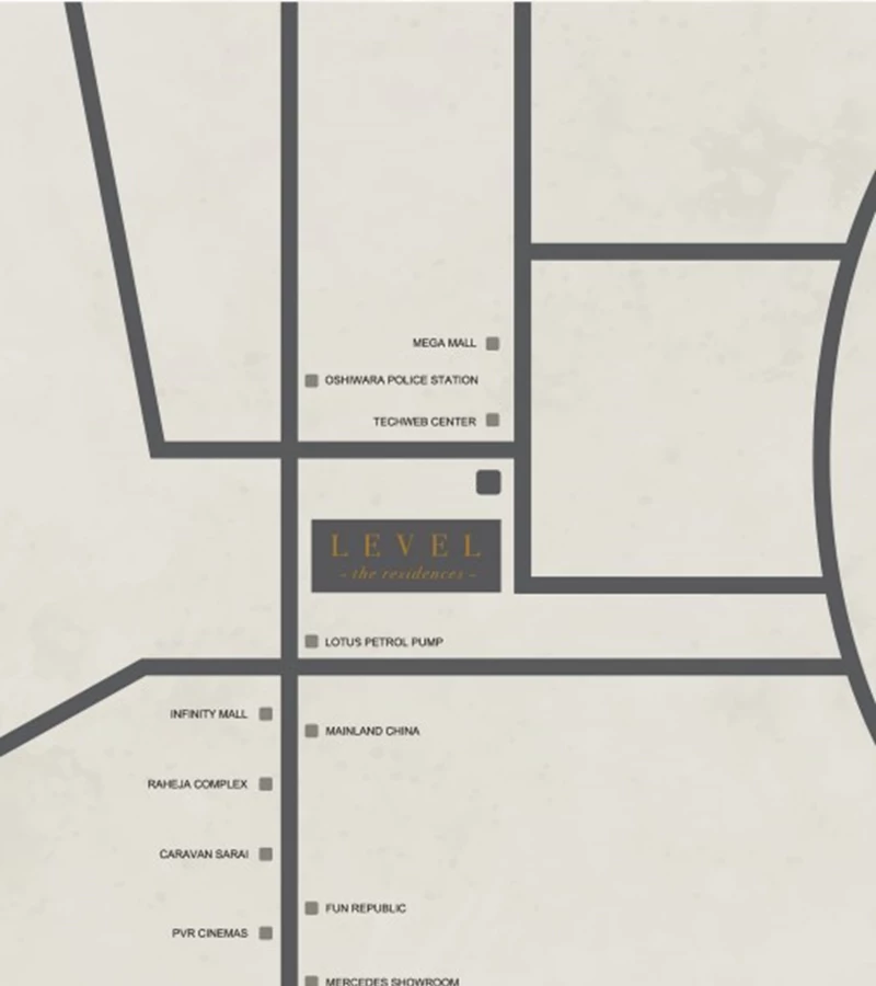 Sitemap - Level The Residences, Andheri West