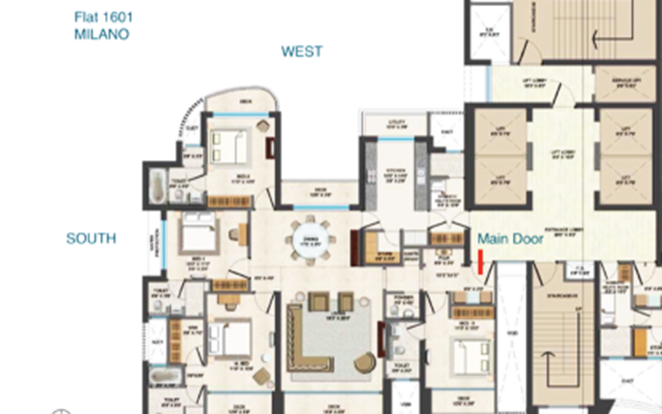 Floor Plan - Lodha Fiorenza Milano, Goregaon East