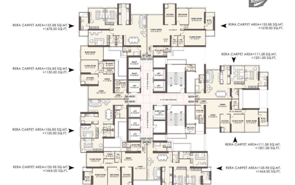 Floor Plan - Monte South, Byculla