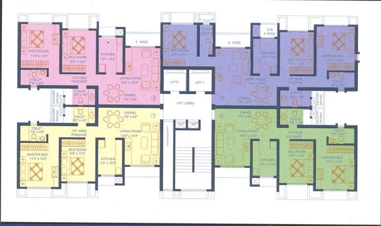 Floor Plan - Runwal Pride, Mulund West