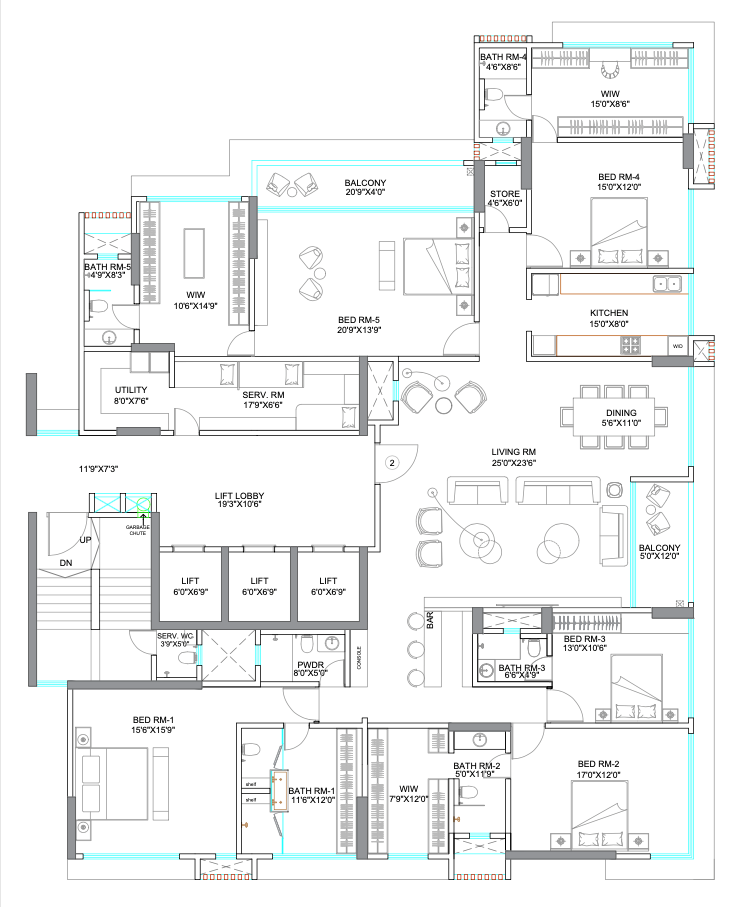 5 BHK Flat for Sale in Juhu - Lotus Ayana