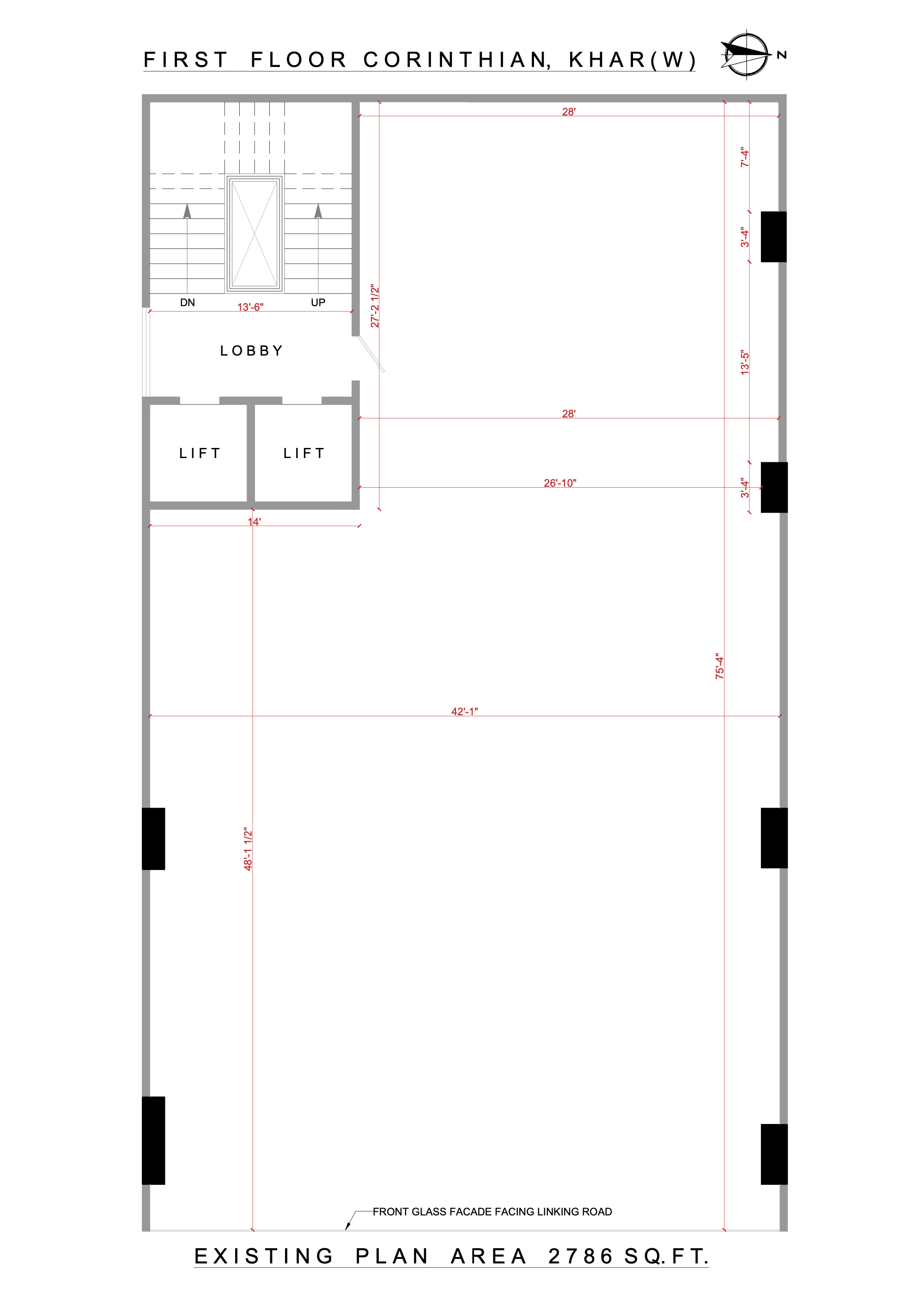 Showroom Flat on Rent / Sale in Khar West - Corinthian